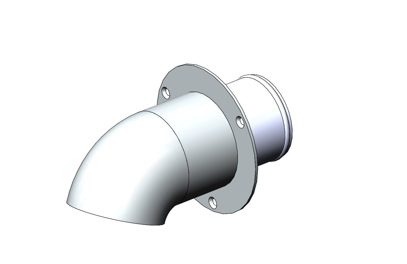 Turn Down Transom Exit Silencer Tip- 12055