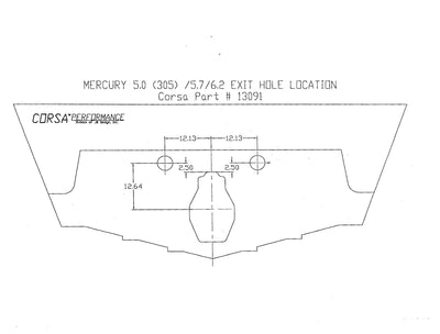 Captain's Call Transom Exit (Switchable) - Pre-2005 Mercruiser Model Years, Small Block, Standard Riser Engines- P13091