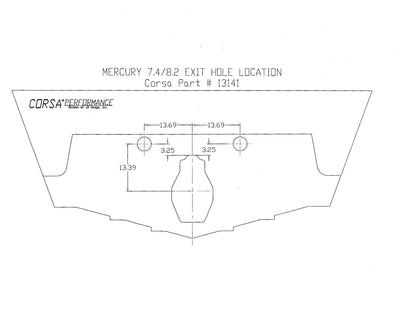 Captain's Call Transom Exit (Switchable) -Pre-2001 Mercruiser Model Years, 7.4L & 8.2L Standard Riser Engines- 13141-S